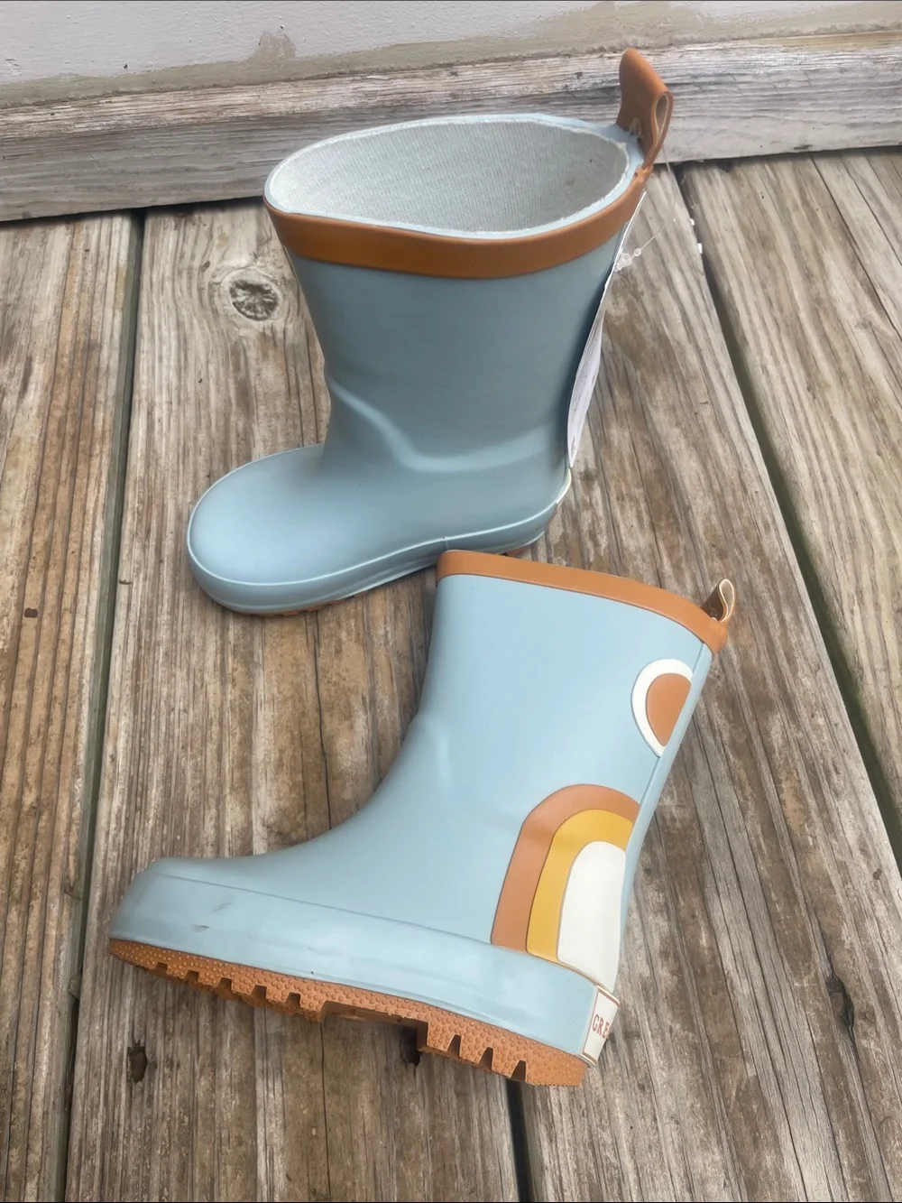 NWT Grech & Co. Light Blue Rainbow Rain various sizes